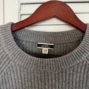 J. Crew gray cashmere ribbed sweater